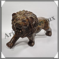 LION - JASPE BAMBOU - 210x105x90 mm - 1 380 grammes - A001