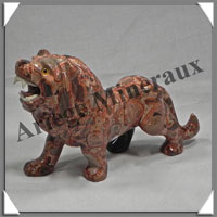 LION - LEOPARDITE (Jaspe Lopard) - 140x95x50 mm - 460 grammes - A001