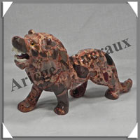 LION - LEOPARDITE (Jaspe Lopard) - 145x90x45 mm - 420 grammes - A002