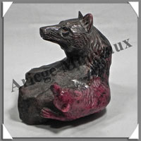 LOUPS (Ttes) - RHODONITE - 95x90x90 mm - 820 grammes - A001