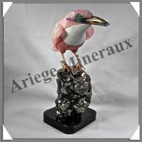 MARTIN PECHEUR - QUARTZ ROSE - 260x180x120 mm - 3 020 grammes - A001