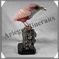 MARTIN PECHEUR - QUARTZ ROSE - 260x180x120 mm - 3 020 grammes - A001