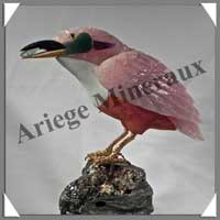 MARTIN PECHEUR - QUARTZ ROSE - 260x180x120 mm - 3 020 grammes - A001