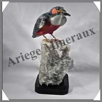 MARTIN PECHEUR - QUARTZ VERT - 190x180x130 mm - 2 580 grammes - A001