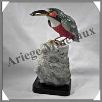 MARTIN PECHEUR - QUARTZ VERT - 190x180x130 mm - 2 580 grammes - A001