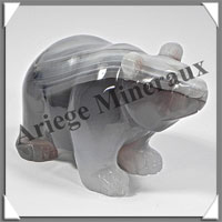 OURS - AGATE - 80x50x40 mm - 214 grammes - A001