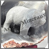 OURS (Couple) - AGATE - 200x180x145 mm - 3 275 grammes - A002