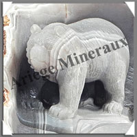 OURS (Couple) - AGATE - 200x180x145 mm - 3 275 grammes - A002