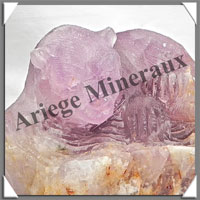 OURS - AMETHYSTE - 140x130x100 mm - 2 880 grammes - A002