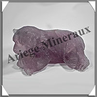 OURS Allong - AMETHYSTE - 145x90x80 mm - 1 015 grammes - A004