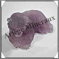 OURS Allong - AMETHYSTE - 145x90x80 mm - 1 015 grammes - A004