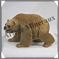 OURS - ARAGONITE - 110x70x45 mm - 335 grammes - A001