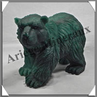 OURS - AVENTURINE Verte - 200x130x105 mm - 2 200 grammes - A001