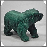 OURS - AVENTURINE Verte - 200x130x105 mm - 2 200 grammes - A001