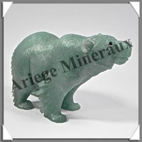 OURS - AVENTURINE Verte - 105x65x45 mm - 232 grammes - A002