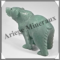 OURS - AVENTURINE Verte - 105x65x45 mm - 232 grammes - A002