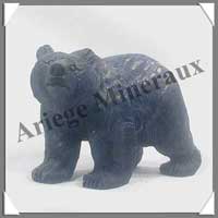 OURS - DUMORTIERITE - 100 mm - 390 grammes - C001