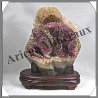 OURS (Couple) - FLUORITE VIOLETTE - 185x180x60 mm - 2 760 grammes - A002