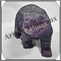 OURS - FLUORITE - 170x110x90 mm - 2 080 grammes - A003