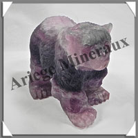 OURS - FLUORITE - 140x105x70 mm - 1 250 grammes - A004