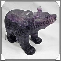 OURS - FLUORITE - 170x120x90 mm - 1 860 grammes - A005