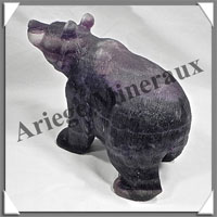 OURS - FLUORITE - 170x120x90 mm - 1 860 grammes - A005