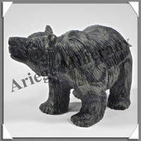 OURS - JASPE KAMBAMBA - 85x55x40 mm - 194 grammes - A001