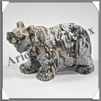 OURS - JASPE ORBICULAIRE - 80x50x40 mm - 164 grammes - A002