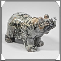 OURS - JASPE ORBICULAIRE - 80x50x40 mm - 164 grammes - A002