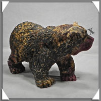 OURS - JASPE PAYSAGE - 215x130x100 mm - 2 500 grammes - A001