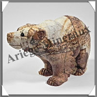 OURS - JASPE PAYSAGE - 115x60x40 mm - 268 grammes - A002
