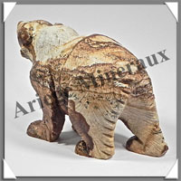 OURS - JASPE PAYSAGE - 115x60x40 mm - 268 grammes - A002