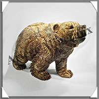 OURS - JASPE PAYSAGE - 300x210x120 mm - 7 520 grammes - A003