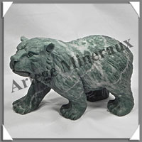 OURS - JASPE VERT - 160x100x80 mm - 1 200 grammes - A001