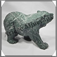 OURS - JASPE VERT - 160x100x80 mm - 1 200 grammes - A001