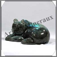 OURS - LABRADORITE - 150 mm - 1 080 grammes - A001