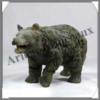 OURS - LABRADORITE - 200x105x80 mm - 1 380 grammes - A003
