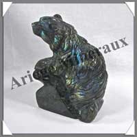OURS - LABRADORITE - 120x90x60 mm - 1 060 grammes - A005