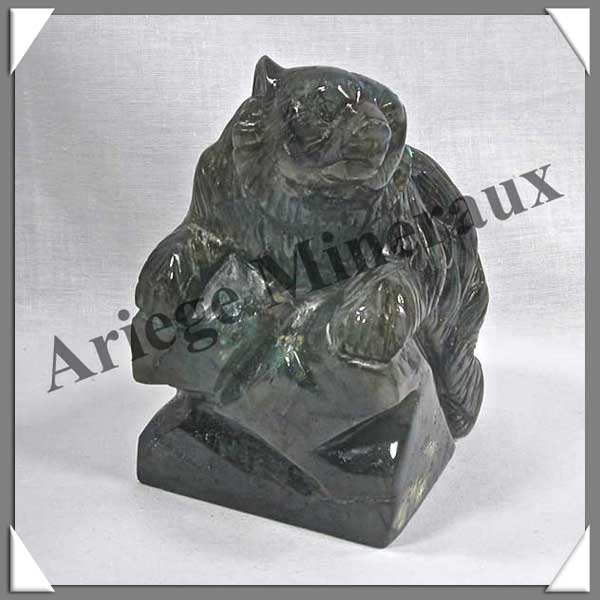 OURS - LABRADORITE - 120x90x60 mm - 1 060 grammes - A005