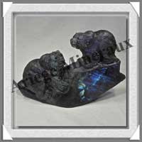 OURS (Couple) - LABRADORITE - 165x110x45 mm - 780 grammes - A008