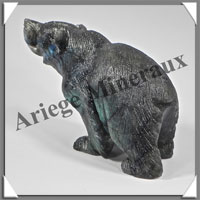 OURS - LABRADORITE - 80x50x40 mm - 141 grammes - A011