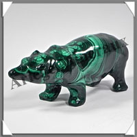 OURS - MALACHITE - 100x45x35 mm - 268 grammes - A001