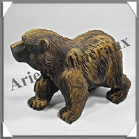 OURS - OEIL DE TIGRE - 160x115x75 mm - 1 260 grammes - A003