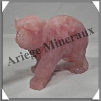 OURS - QUARTZ ROSE Intense - 160x105x70 mm - 950 grammes - A003