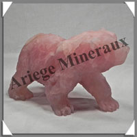 OURS - QUARTZ ROSE Intense - 160x105x70 mm - 950 grammes - A003