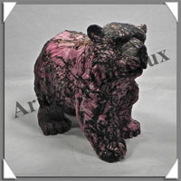 OURS - RHODONITE - 195x135x100 mm - 3 120 grammes - A001