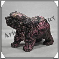 OURS - RHODONITE - 195x135x100 mm - 3 120 grammes - A001