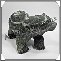 OURS - SERPENTINE ARGENTEE - 170x110x90 mm - 1 300 grammes - A001