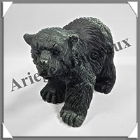 OURS - SERPENTINE ARGENTEE - 185x115x80 mm - 1 500 grammes - A002