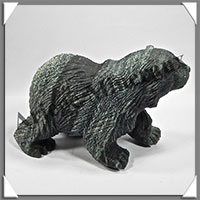 OURS - SERPENTINE ARGENTEE - 185x115x80 mm - 1 500 grammes - A002